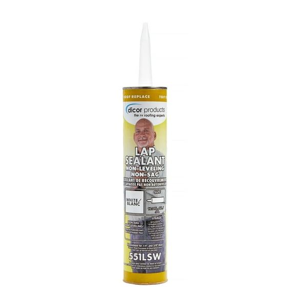 Dicor 551LSW, EPDM, White Non Sag Industrial Sealant, 10 oz