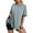 Light Gray, variant on gakvbuo Plus Size Summer Tops For Women Loose Half Sleeve Round Neck Irregular Side Split Tunic Blouse Long Tops To Wear With Leggings Short Sleeve Party Top Oversized Tshirts