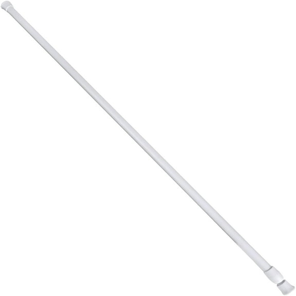 LAMIRO Telescopic Curtain Rod,Cabinet Rods Tension Rod Adjustable Plastic Curtain Rod,Extendable,No Drilling,Easily Adjustable Length(White，60-110)