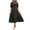 Black summer dresses for women, variant on Wycnly Summer Dresses for Women Beach Casual Elastic Waist Flowy Ruffle Swing Chiffon Long Dresses 2025 Short Sleeve Round Neck Plain Maxi Formal Dress Navy l