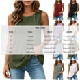 thumbnail image 3 of Ecqkame Tank Tops for Women Solid Color Round Neck Tiered Ruffle Sleeveless Shirts Summer Lightweight Daily Versatile Blouses Purple XXL, 3 of 8