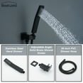 thumbnail image 4 of Boyel Living 12 in. Ceiling Mount Dual Shower Heads Handheld Shower 1-Spray Patterns with 2.5 GPM with Pressure Balance Valve Bathroom shower set in Matte Black, 4 of 7