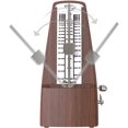 thumbnail image 4 of Metrónomo mecánico Madera granulada Sonido fuerte/Alta precisión/No se necesitan pilas/para piano/guitarra/violín/batería y otros instrumentos (diseño de torre), 4 of 4