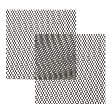 Uxcell 4"L x 4"W Perforated Metal Sheets, 2Pcs 20Ga 3x6mm Hexagon Hole Aluminum Mesh Expanded Perforated Plate for Ventilation Filtration Dryer Vent Grill Guard Screen, Black