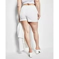 thumbnail image 4 of Royalty By Maluma Womens Crown Embossed French Terry Shorts Ivory XS, 4 of 4