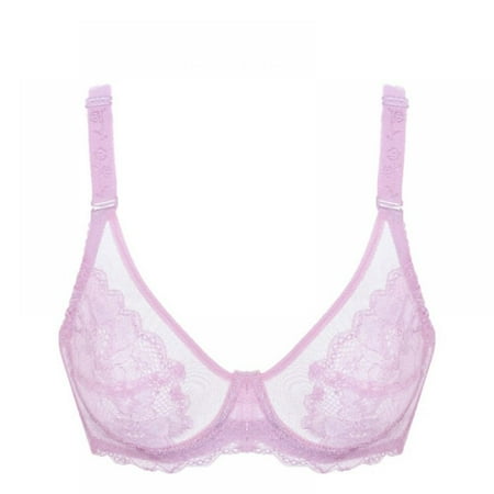 

Women s Ultra-thin Lace Unlined Underwire Bra