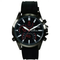 48mm Montres Carlo Men's Sports Analog Silicone Band Luxury Fashion Dress Watch (Black)