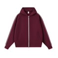 thumbnail image 1 of Autumn/Winter Color Block Striped Design Zipper Hoodie Jacket Men's Preppy Style Loose-fitting Casual Sweatshirt Women's, 1 of 4