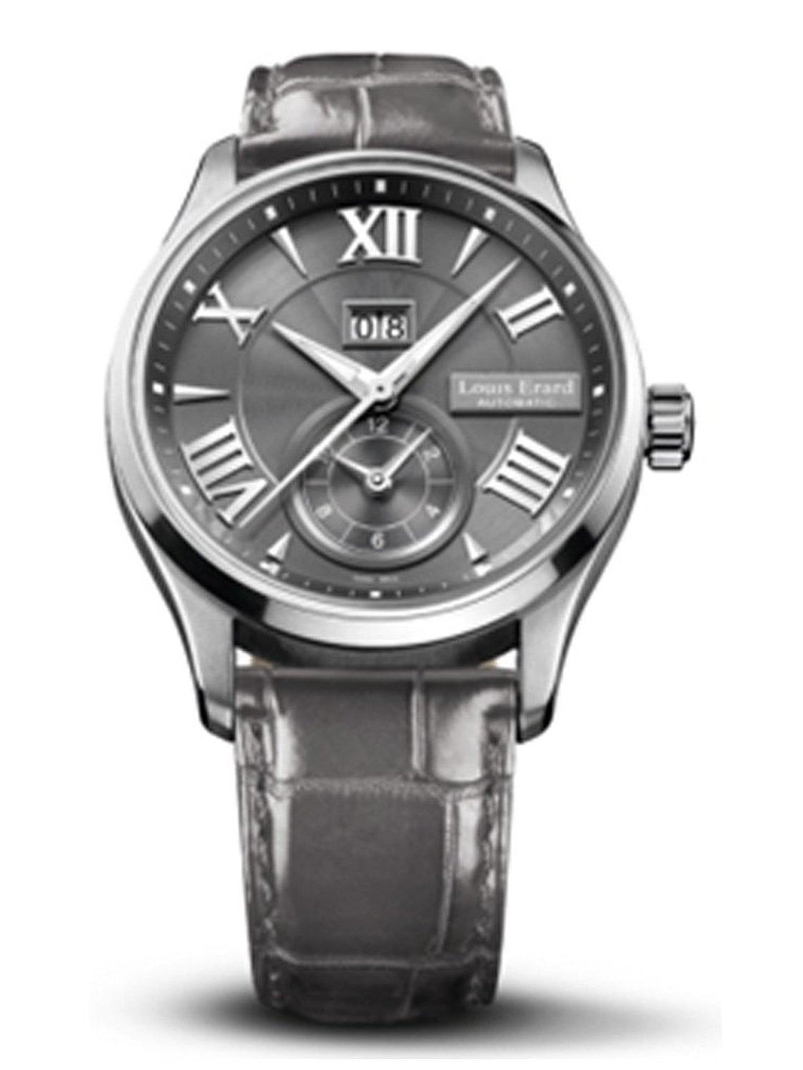 Louis Erard - Louis Erard Men&#39;s 1931 40mm Grey Leather Band Steel Case Automatic Analog Watch ...