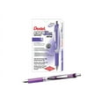 thumbnail image 3 of Pentel® EnerGel™ Retractable Liquid Gel Pens, Medium Point, 0.7 mm, Silver Barrel, Violet Ink, Pack Of 12, 3 of 10