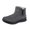 Gray, variant on Womens Ankle Booties with Comfortable Warm Fur Lined Outdoor Solid Color Plus Size Fleece-Lined Warm Round-Toe Zipper Snow Boots for Women