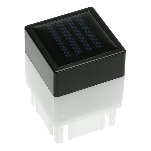 GOOHOCHY 2pcs luz solar cuadrada al aire libre valla luz jardín lámpara lámpara de calle escaleras luz de pared