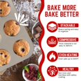 thumbnail image 3 of Muffin Tray Cupcake Baking Pan 2 Pack, 12-Cup Nonstick Carbon Steel Muffin Tin Non-Stick Cupcake Tin Bakeware Accessories for Baking Cupcake Muffin Brownies Snack, Fridge Safe, Champagne Gold, 3 of 9