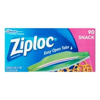 Ziploc Zipper Snack Bags, 90 Ct