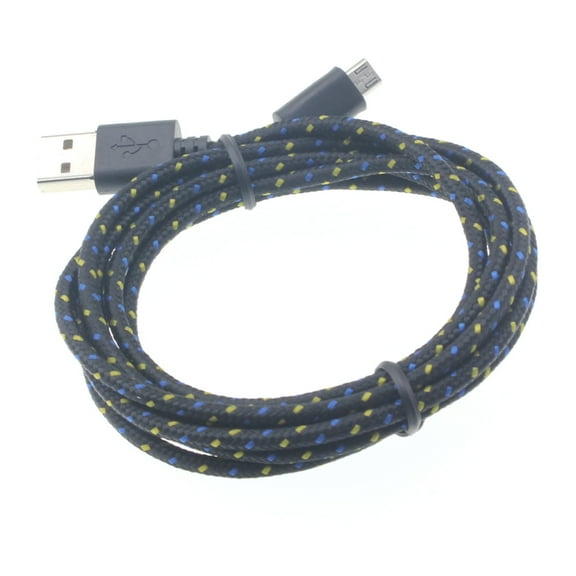 MicroUSB 6ft USB Cable for TCL A30 (A3) - Charger Cord Power Wire Long Compatible With TCL A30 (A3)