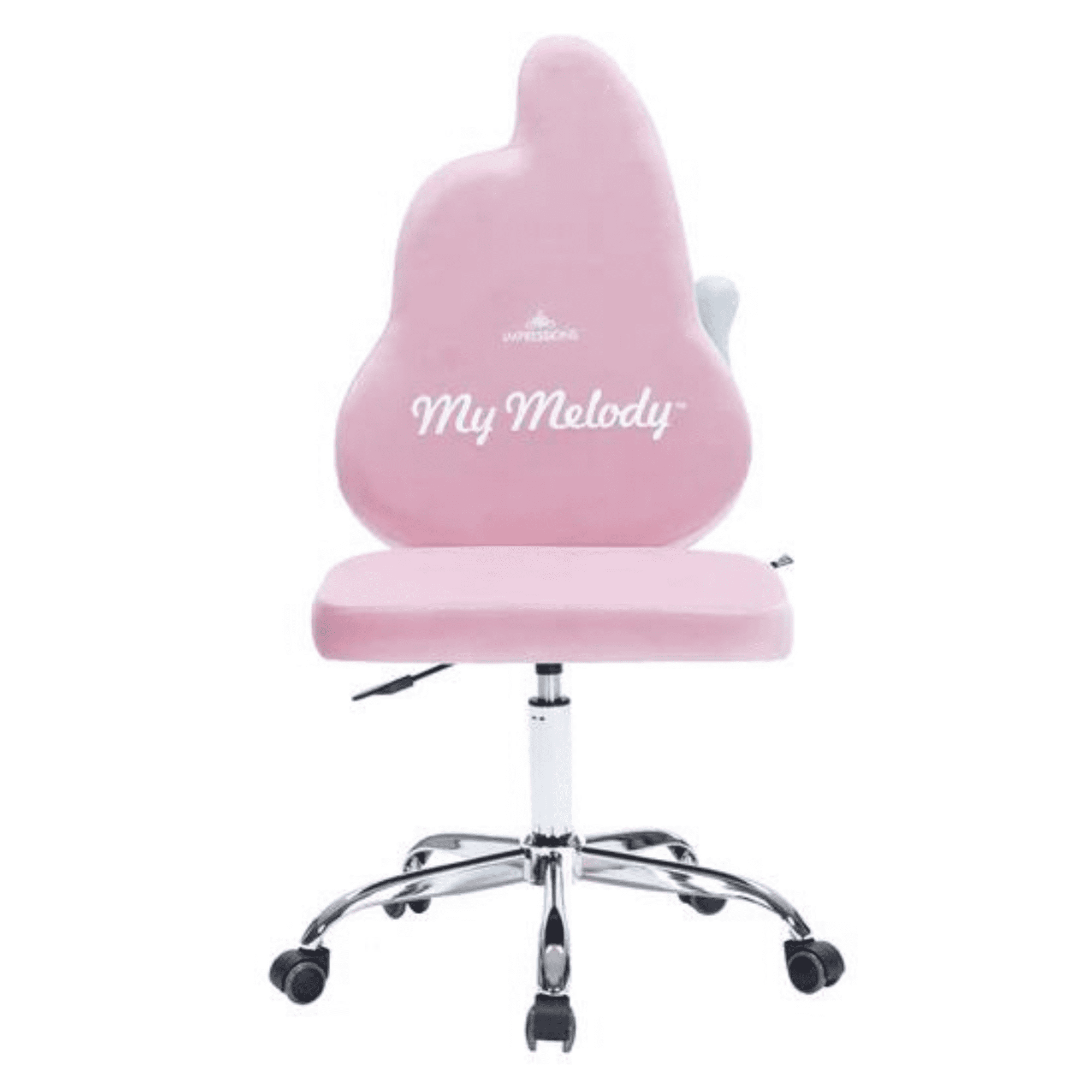 Impressions Vanity My Melody Swivel Vanity Chair for Makeup Desk, Adjustable Height, Light Pink