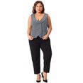 thumbnail image 3 of DARING DIVA Women's Plus Size Summer Double Breasted Vintage Lapel Collar Vest 4X Gray, 3 of 6