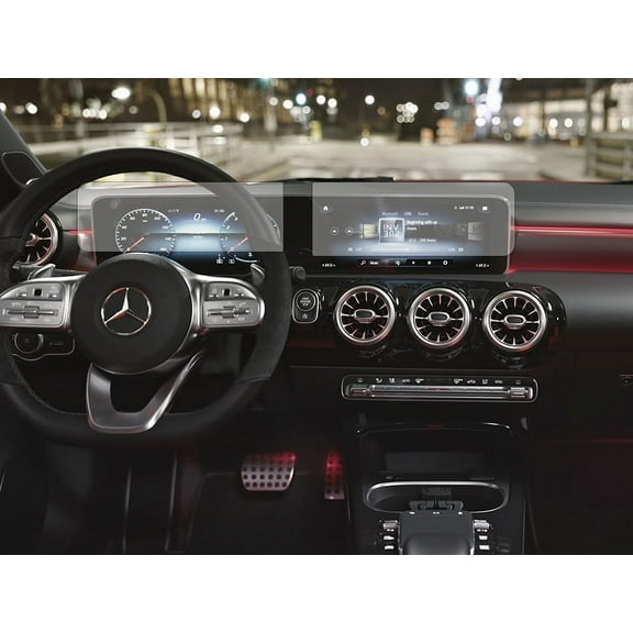 PcProfessional Screen Protector (Set of 2) for 2019 2020 Mercedes Benz A Class A220 A220 4Matic Dual 10.25 inch Infotainment Touch Screen Display Anti Glare Anti Scratch Filters UV