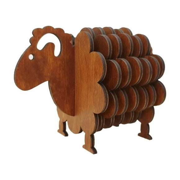 Madera con soporte, almohadillas para mesa con forma de oveja, tamaño pequeño, mediano y grande, bonitas para bebidas frías y calientes, platos y sartenes, mesa