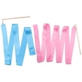 thumbnail image 1 of OULII 2Pcs Rhythmic Dance Ribbon Wood Blue Rotation in Any Direction for Gymnastics Performances, 1 of 8