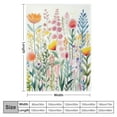 Creowell Flowers Leaves Watercolor Flannel Throw Blanket Bedding Cozy
