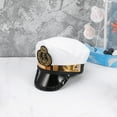thumbnail image 3 of Halloween Captain Funny Headgear Pet Party Hat Cosplay Props for Cat Dog Puppy (Button Random Color), 3 of 8