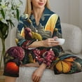 thumbnail image 6 of Wukai Sunset Floral Fantasy Landscape Print Women's Pajama Set,PJ Set,Lounge Sets For Women Soft Long Sleeve Sleepwear Comfort and Style-XX-Large, 6 of 7