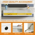 thumbnail image 4 of Floating TV Stand for 70 inch TVs, 60in Long Wall-mounted Entertainment Center for Living Room, Modern White TV Stands with High Gloss Finish and LED Lights, TV Cabinet Media Consloe, White, 4 of 8