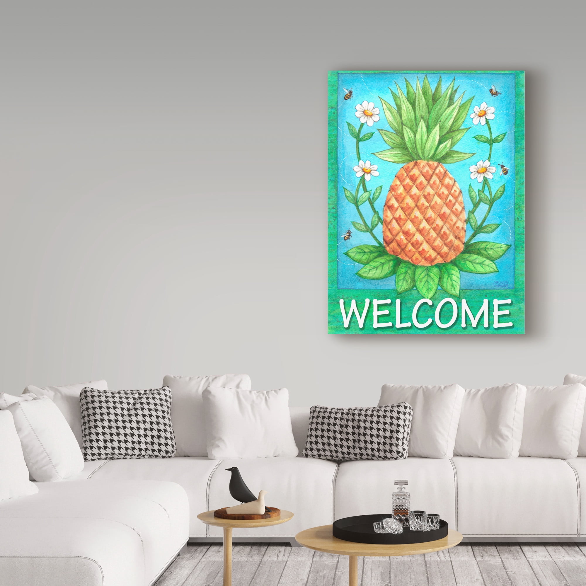 Trademark Fine Art 'Pineapple Welcome' Canvas Art by Melinda Hipsher