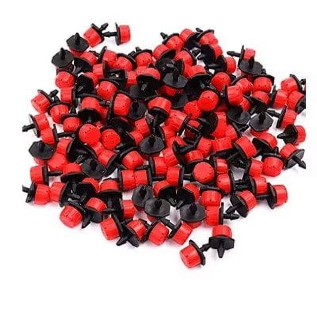 Goteros de riego, 100 piezas Aspersores ajustables Kits de sistema de riego por goteo de microflujo Boquillas de nebulización de riego por cabezal de goteo