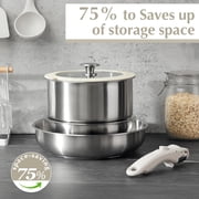 Koch Systeme CS Stainless Steel Cookware Set 7pcs with Detachable Handle