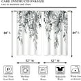 thumbnail image 2 of Grey Eucalyptus Botanical Leaves Floral Window Curtains Watercolor Black White Flower Plant Wildflower Farmhouse Curtain Drapes Herb Curtains for Bedroom Living Room Treatment 52Wx84H Inch, 2 of 6