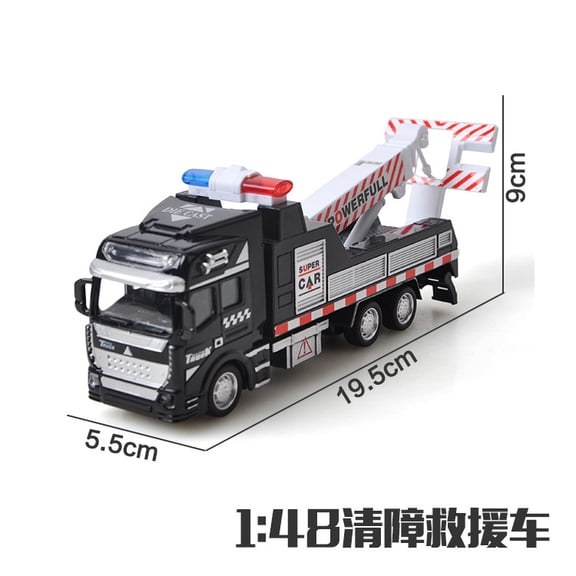 Pullback Alloy Car Simulation Engineering Garbage Truck Fire Ladder Oil Tanker Truck Sprinkler Boy Baby Kids Toy Car Model B175