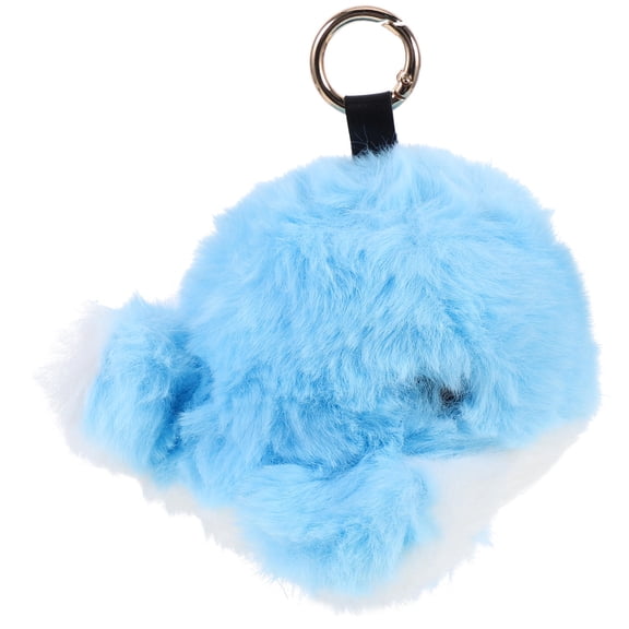 YOSADIER Handcrafted Sky Blue Whale Plush Keychain Cute Bag and Car Charm
