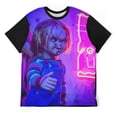 thumbnail image 5 of Chucky T-Shirts for Men Women, Funny Novelty Tee for Adults, Fashion 3D Print Short Sleeve, Unisex Casual Crew Neck Tee, 5 of 8