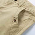 thumbnail image 5 of Jophufed Fashion Men's Pants Pocket Zipper Buttons Solid Leisure Time Tooling Shorts Cargo Pants, 5 of 8
