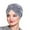 Grey, variant on Double Layer Silk Satin Sleep Hat for Women Soft Headband Home Beauty Makeup Cap Black,One Size