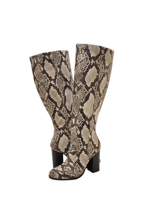 tall black chunky heel boots