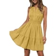 thumbnail image 4 of Dxzfnsa Women Plus Size Sundress Summer Womens Casual Sleeveless Solid Color Tshirt Dresses Lightweight V Neck Tank Beach Dresses with Pockets, 4 of 9