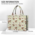 thumbnail image 3 of Large Capacity Tote Bag,White Highland Cow Daisy Flower Pattern Handbag Fashion Luxury Tote Bag,15.7"x13"x 5.1" Inches,Laptop Compatible, 3 of 6