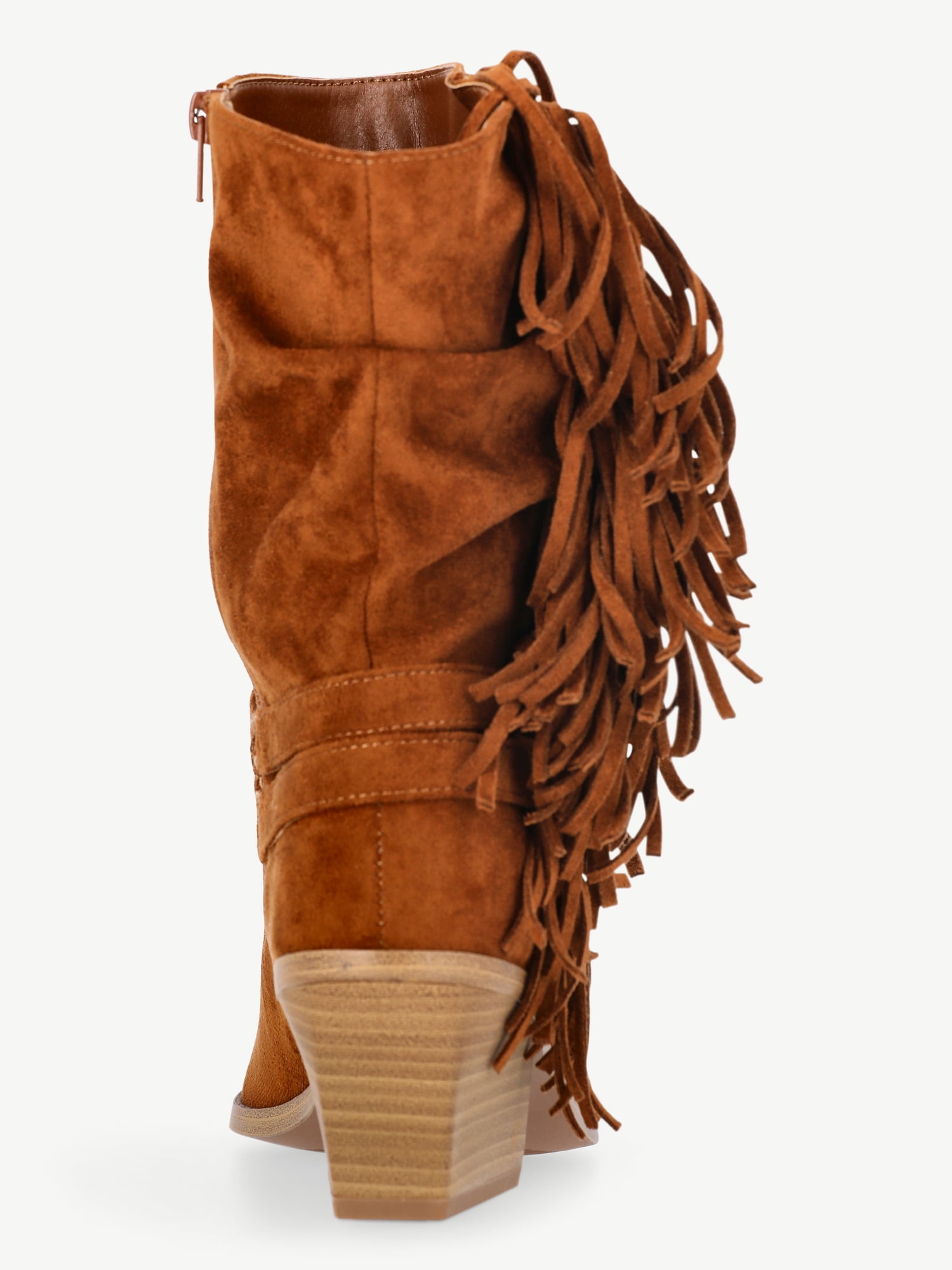 Madden NYC Women's Faux Suede Fringe Boots