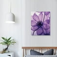 thumbnail image 4 of ERAPDAUR  Modern Canvas Wall Art Home Decor Wall Art Painting Purple Flowers Art Wood Inside Ready to Hang  16x20 in, 4 of 5