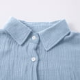 thumbnail image 6 of Duoif Womens Tops Womens Shirts Button down Dress Shirts Casual Short Sleeve Textured Collared Summer Work Blouse Camping Clothes Sky Blue XL, 6 of 8