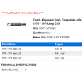 thumbnail image 2 of Clutch Alignment Tool - Compatible with 1976 - 1979 Jeep CJ5 1977 1978, 2 of 2