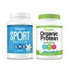 Orgain - Organic Vegan, Non-GMO Plant Based Protein Powder - Sweet Vanilla Bean (2.03 LB) + Sports Protein Powder - Vanilla (2.01 LB)