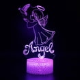 thumbnail image 1 of Night Light Angels 3D LED que cambia de color para niños con base, 1 of 1
