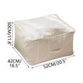 thumbnail image 3 of RKZDSR 65L Storage Bags for Clothes, Foldable Closet Organizers with Clear Window & Reinforced Handles, Large Under Bed Storage Containers for Blankets, Comforters, Bedding, Clothes Organization, 3 of 9