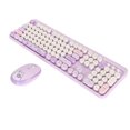 thumbnail image 1 of Retro Typewriter Keyboard Mouse Set, 104Keys Full Size Keyboard 1600 DPI Optical Mouse, 2.4G Cordless Mechanical Round Keycap Keyboard Mouse For  For OS X, 1 of 8