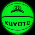 thumbnail image 2 of Balón de baloncesto KUYOTQ que brilla en la oscuridad, 7, 75 cm, piel compuesta, 2 of 9