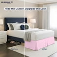 thumbnail image 5 of SGI bedding 15 inch Drop Bed Skirt Queen Size Platform Style, Classic Tailored Look, Elegant Pleated Style Dust Ruffle, Split Corners, Wrinkle Resistant Microfiber - Pink, 5 of 8